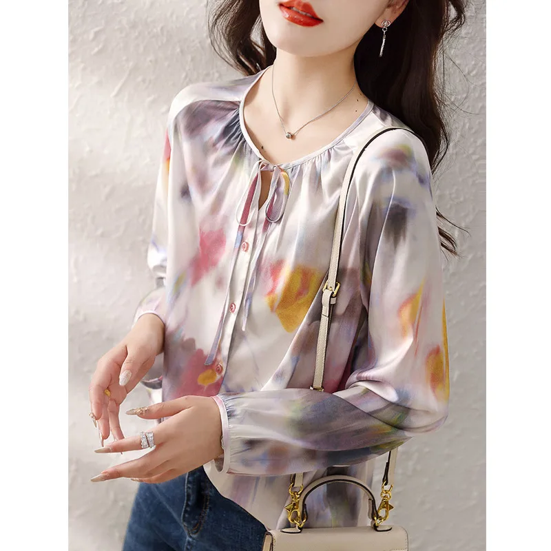 Women's Ink Painting Halo Blouse Elegant Temperament Shirt Versatile Printing Casual Comfortable Chiffon Shirt Spring Shirts
Women's Ink Painting Halo Blouse Elegant Temperament Shirt Versatile Printing Casual Comfortable Chiffon Shirt Spring Shirts