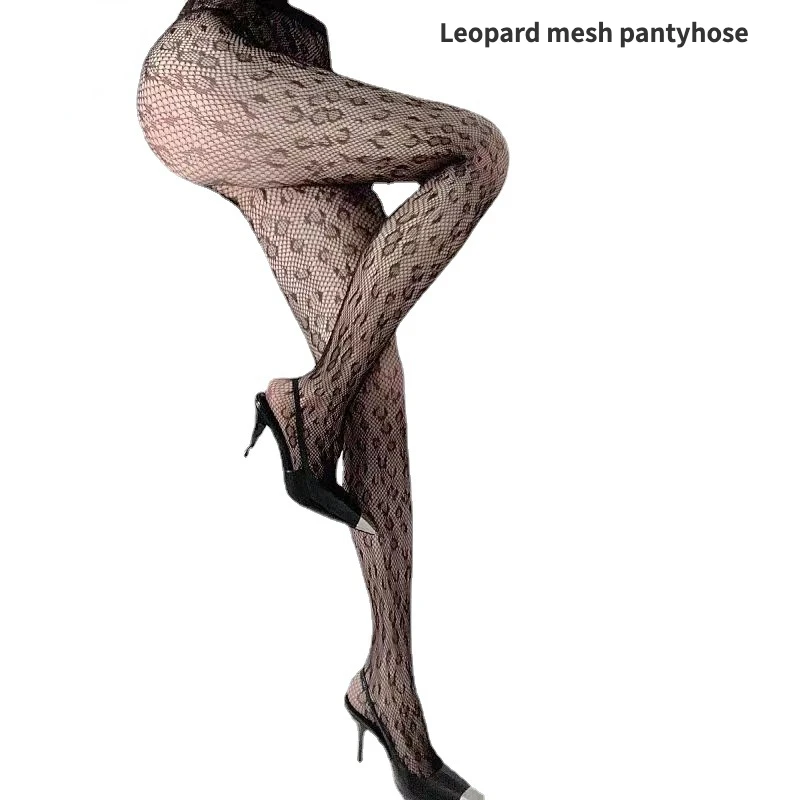 

Women's Pantyhose Leopard Print Thigh High Stockings Party Club Wear Black Sexy Tights Fishnet Porn Bodystockings Dropshipping