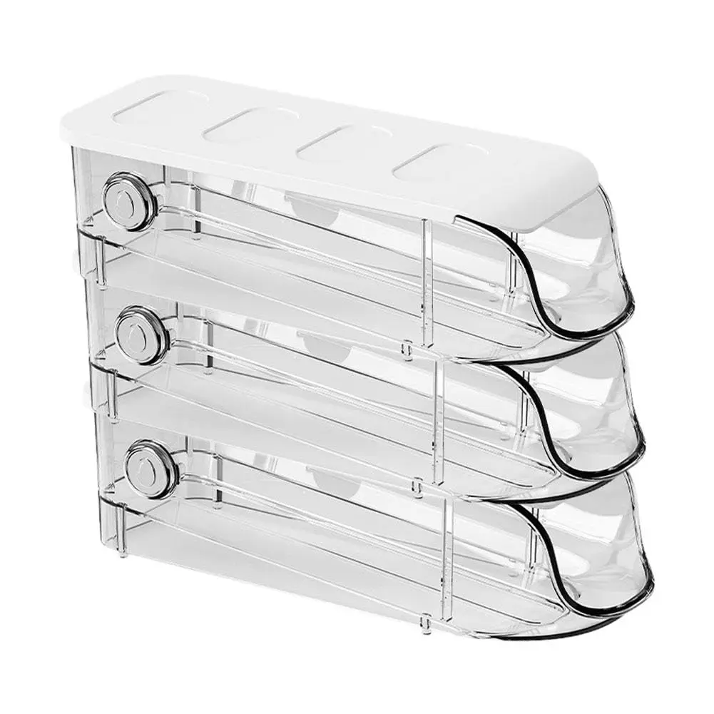 Clear Egg Tray Organizer for Refrigerator Egg Holder Auto-Scrolling Egg Storage Container Dispenser for Refridge with Lid
Clear Egg Tray Organizer for Refrigerator Egg Holder Auto-Scrolling Egg Storage Container Dispenser for Refridge with Lid