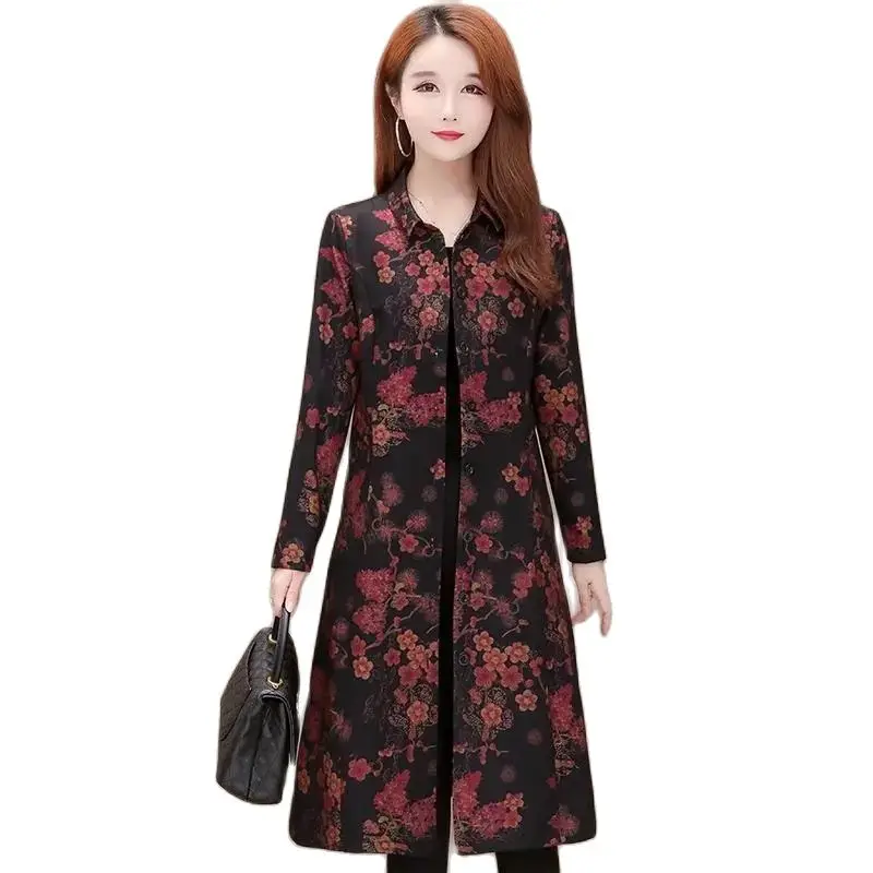 Middle-Aged Elderly Women's Trench Coat 2022 Spring Autumn Long Coat Fashion Print Elegant Lady Mid-Length Windbreaker Outerwear
Middle-Aged Elderly Women's Trench Coat 2022 Spring Autumn Long Coat Fashion Print Elegant Lady Mid-Length Windbreaker Outerwear