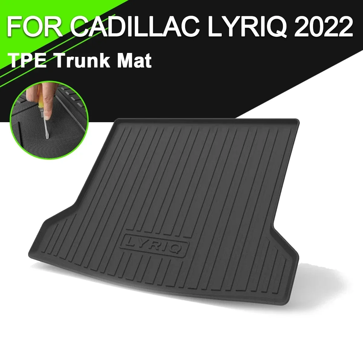 

Для Cadillac LYRIQ XTS SRX ATSL CT4 CT5 XT4 XT5 XT6 Автомобильная Задняя Крышка багажника коврик из ТПЭ Водонепроницаемая нескользящая резиновая подкладка для груза