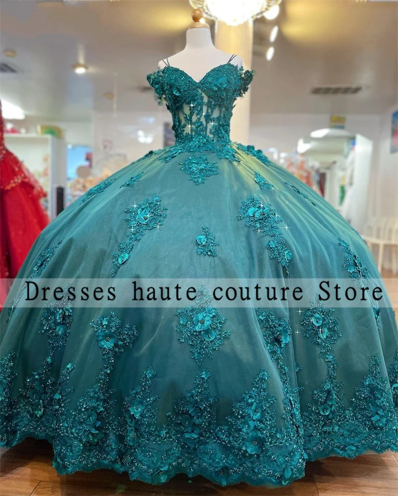 Luxury Beaded Ball Gown Quinceanera Dresses Spaghetti Straps 3D Flower Off Shoulder Sweet 15 16 Dress Vestidos De Quinceañera
Luxury Beaded Ball Gown Quinceanera Dresses Spaghetti Straps 3D Flower Off Shoulder Sweet 15 16 Dress Vestidos De Quinceañera