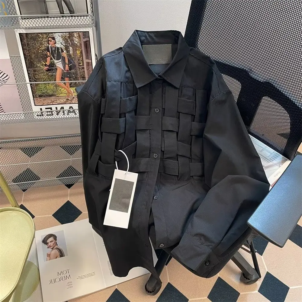 Women Solid Hollow Out Shirts Lapel Long Sleeve Loose Waist Fashion Patchwork Blouse Female Chic Casual Poly Shirt 15 Mallzona S1eec0d156ab64a969b6ad3578efb825f4 Women Solid Hollow Out Shirts Lapel Long Sleeve Loose Waist Fashion Patchwork Blouse Female Chic Casual Poly Shirt Mallzona