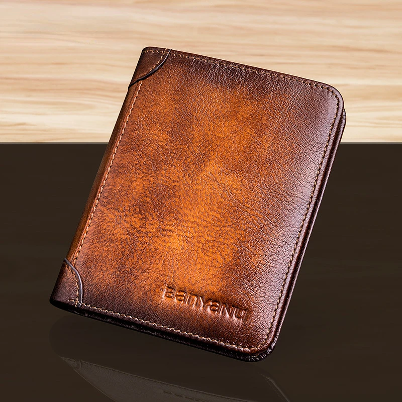 Genuine Leather Men's Wallet RFID Anti-theft Brush Ultra-thin Top Layer Cowhide Short Genuine Leather Wallet Wholesale
Genuine Leather Men's Wallet RFID Anti-theft Brush Ultra-thin Top Layer Cowhide Short Genuine Leather Wallet Wholesale