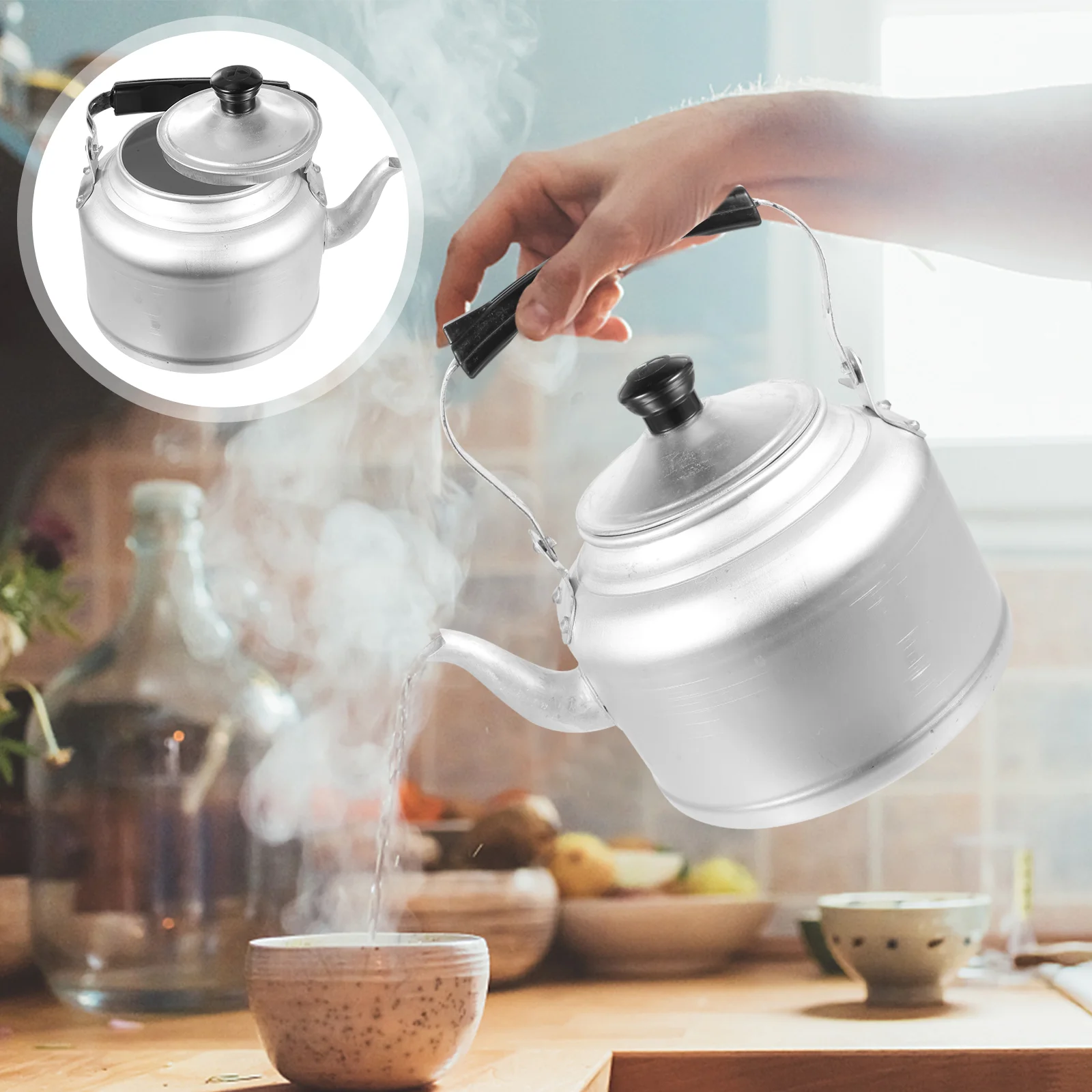 Aluminum Kettle Container Water Boiling Stainless Steel Bottles Household Heating Universal Teakettle Camping Cookware
Aluminum Kettle Container Water Boiling Stainless Steel Bottles Household Heating Universal Teakettle Camping Cookware