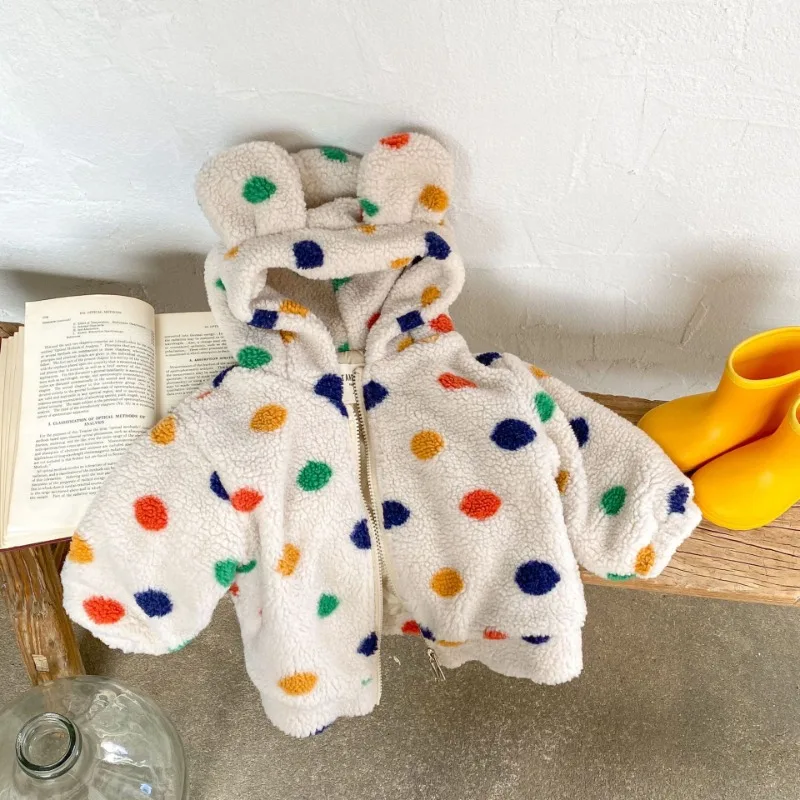 Winter Children's Coat 2023 New Cotton-padded Baby Girl's Jacket Coat Polka Dots Boy's Coat Velvet Warm Outerwear
Winter Children's Coat 2023 New Cotton-padded Baby Girl's Jacket Coat Polka Dots Boy's Coat Velvet Warm Outerwear