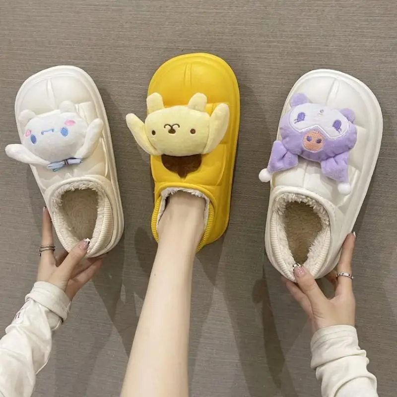 Sanrio Kuromi милые Kawaii Cinnamoroll Мультяшные плюшевая хлопковая обувь аниме домашние тапочки зимние выходные Нескользящие повседневные туфли подарок
Sanrio Kuromi милые Kawaii Cinnamoroll Мультяшные плюшевая хлопковая обувь аниме домашние тапочки зимние выходные Нескользящие повседневные туфли подарок