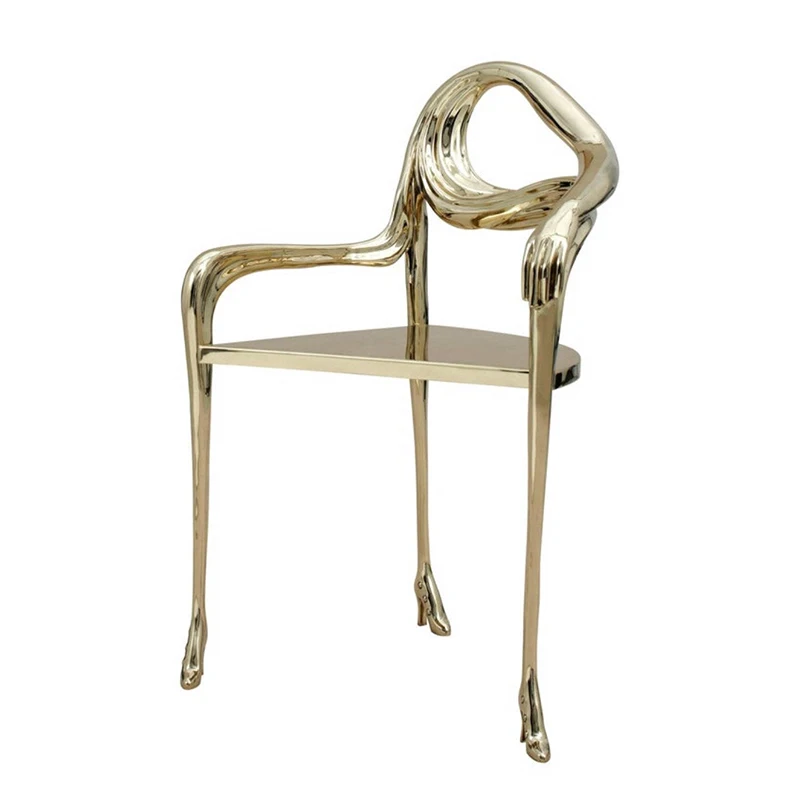 Brass Art Sofa Chair Postmodern Light Luxury Design Hand-Foot Chair Villa Single Leisure Chair
Brass Art Sofa Chair Postmodern Light Luxury Design Hand-Foot Chair Villa Single Leisure Chair