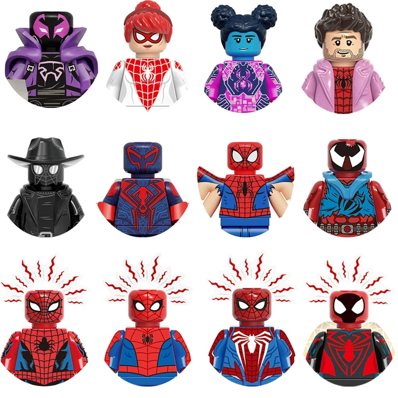 Marvel Building Blocks Spider Man 2099 Figures Prowler Rhino Blackend Spot Spider-byte Bricks Diy Toys Gifts
Marvel Building Blocks Spider Man 2099 Figures Prowler Rhino Blackend Spot Spider-byte Bricks Diy Toys Gifts
