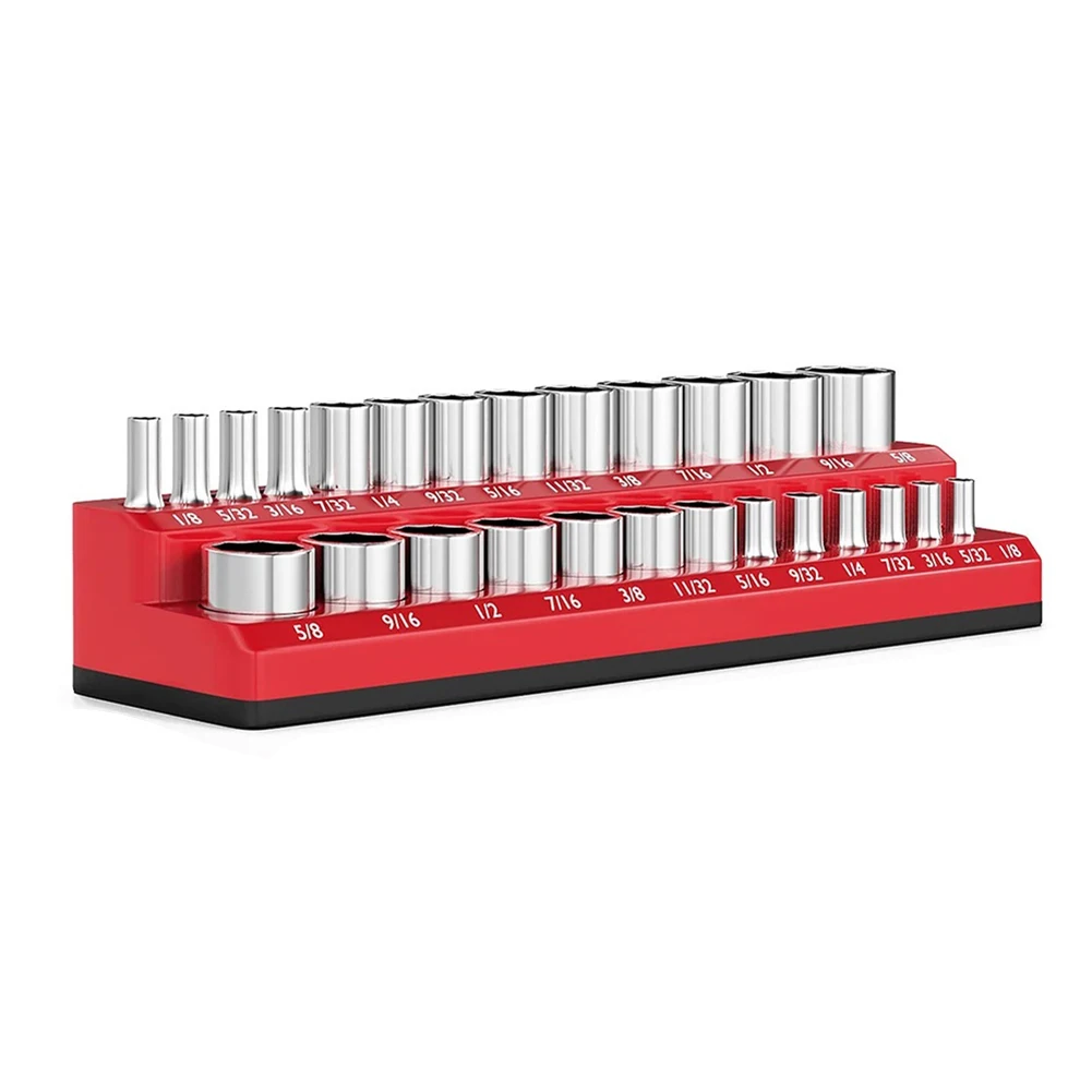 Socket Holder Socket Organizers 1/2 3/8 1/4 Drive Holds Organizer Magnetic For SAE Sockets Brand New Durable To Use
Socket Holder Socket Organizers 1/2 3/8 1/4 Drive Holds Organizer Magnetic For SAE Sockets Brand New Durable To Use
