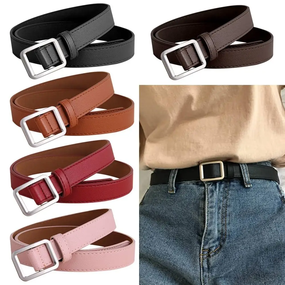 Women Retro Casual Luxury Design Leather Belt Thin Waist Strap Trouser Dress Belts Non-Porous Buckle Waistband
Women Retro Casual Luxury Design Leather Belt Thin Waist Strap Trouser Dress Belts Non-Porous Buckle Waistband