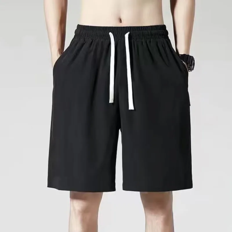 

2024 Mens New Sport Large Shorts Outwear Summer Beach Pants Ice Silk Quick Dry Lightweight Jogger Sweatwear Gym Shorts