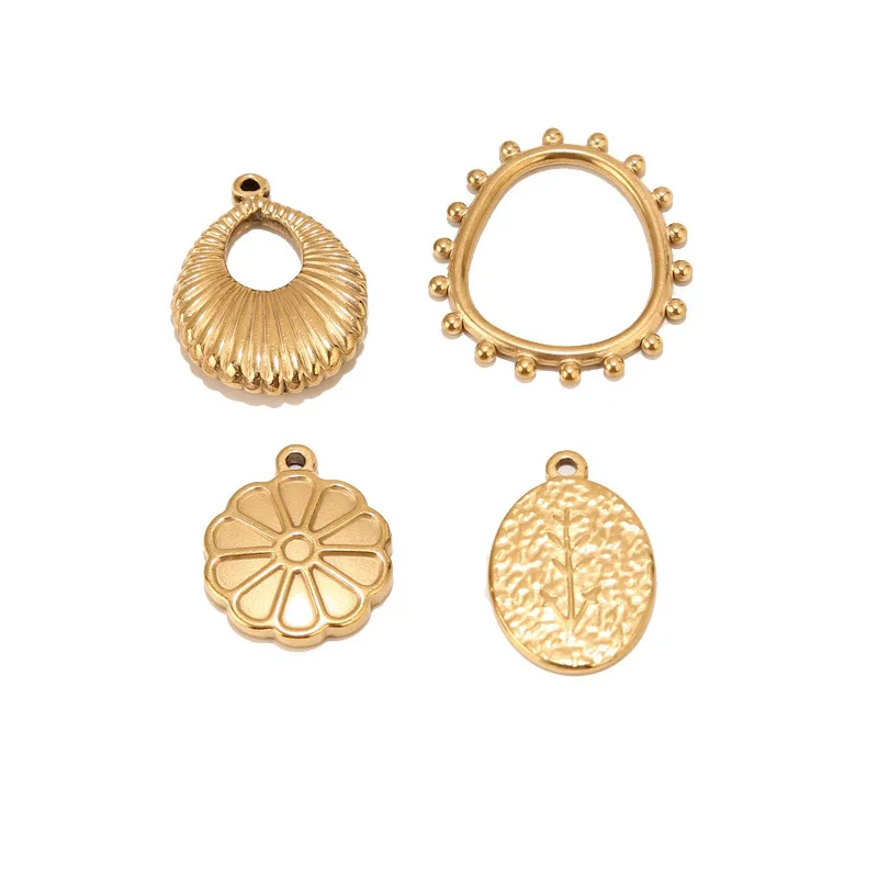 5pcs Stainless Steel Gold Flower Leaf Charms Circle Waterdrop Pendants For Diy Necklace Jewelry Makings Accessories
5pcs Stainless Steel Gold Flower Leaf Charms Circle Waterdrop Pendants For Diy Necklace Jewelry Makings Accessories