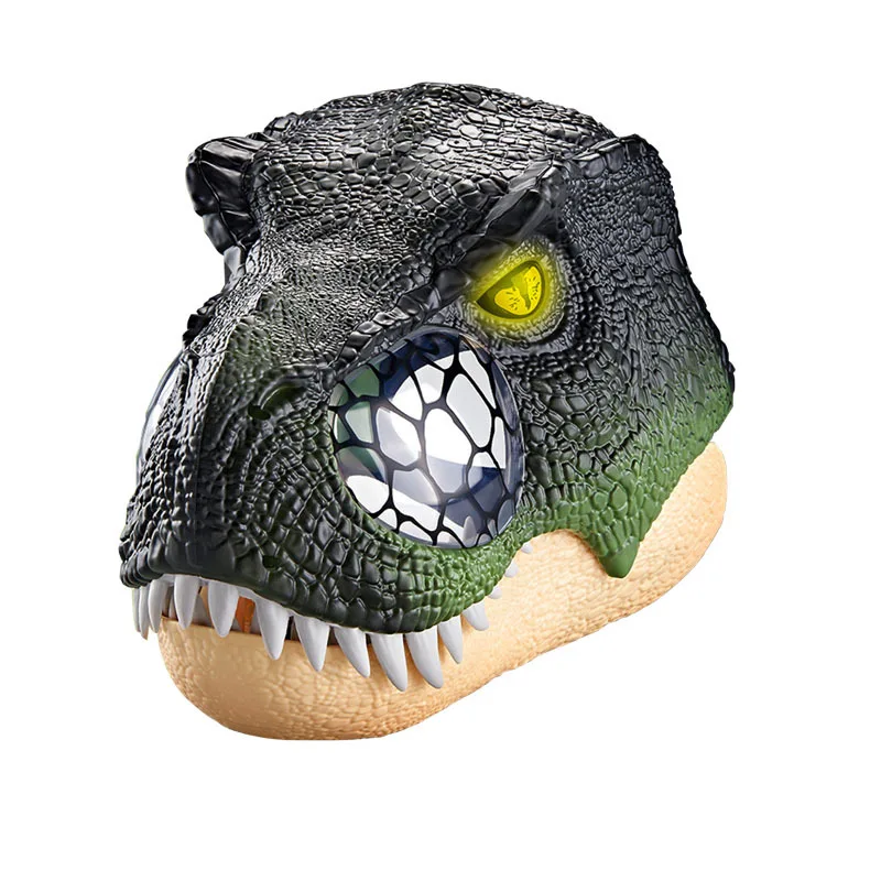 

3D Dinosaur Mask Role Play Props Performance Headgear Jurassic Raptor Dino Moving Jaw Dinosaur Mask Halloween Carnival Gifts