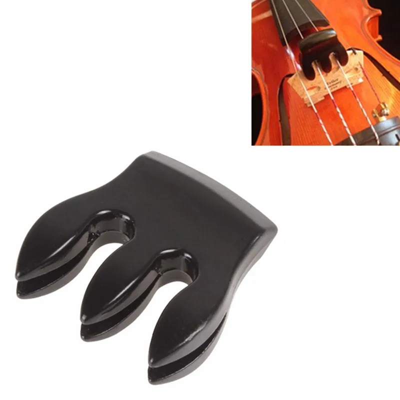 

High Quality Violin Accessories 3 Prongs Metal Black Violin Mute Wear-resistant and Durable for 1/8-4/4 Violin Practicing