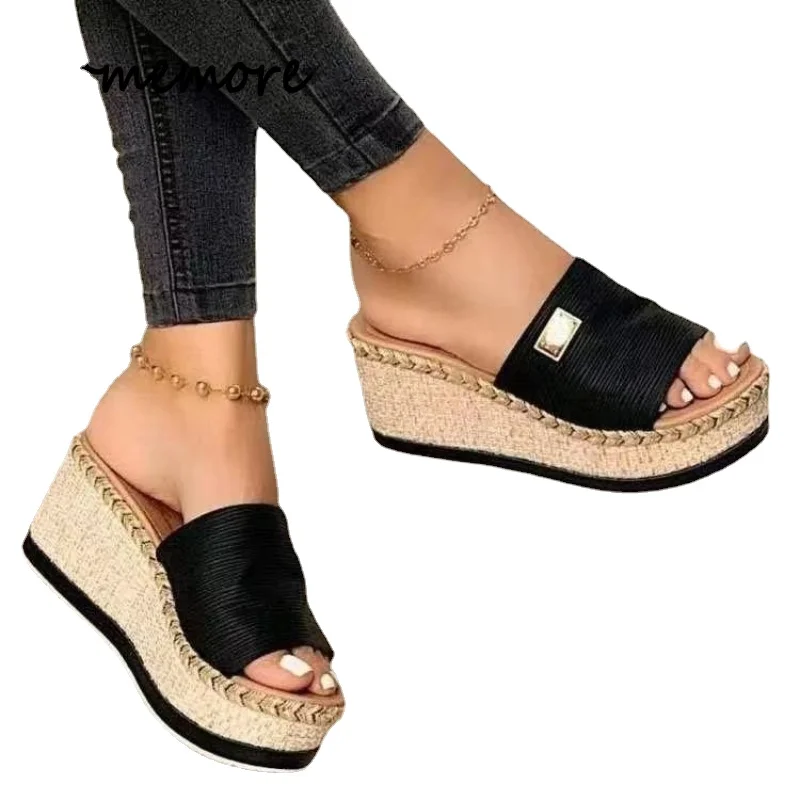 Comemore Women's Sandals Platform Slippers Woven Shoes Women 2023 Summer High Heel Straw Flip-flops Beach Shoe Female Pu 2022 43
Comemore Women's Sandals Platform Slippers Woven Shoes Women 2023 Summer High Heel Straw Flip-flops Beach Shoe Female Pu 2022 43