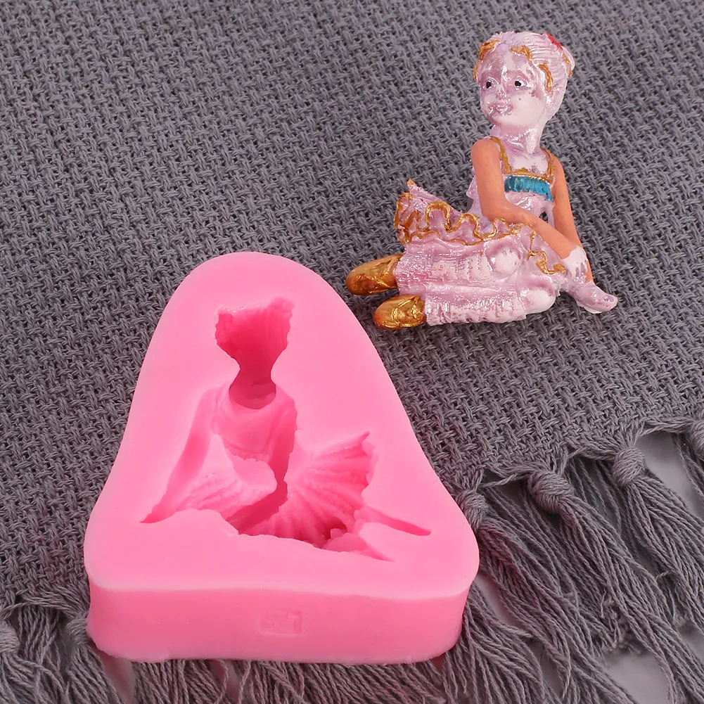 

3D Pretty Girl Angel Silicone Mold DIY Baby Birthday Fondant Cake Decorating Tools Chocolate Clay Gumpaste Resin Art Available