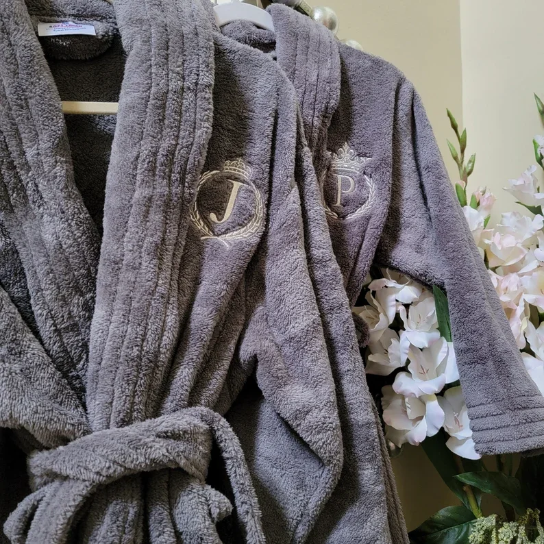 Personalized Wedding Gift Monogrammed Plush Bathrobe Set Couples Gift Box Personalized Bath Robe Set Honeymoon Gift 9 S1ef7713305a1421686c1094b9004b6c3j