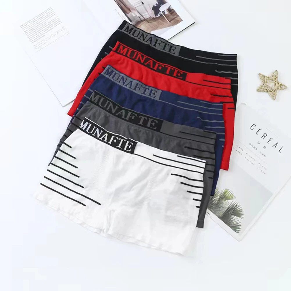 1pc Men's Striped Boxers Shorts Solid Color Breathable Middle Waist Boxer Briefs Underwear Trunks Shorts Man Panties Underpants
1pc Men's Striped Boxers Shorts Solid Color Breathable Middle Waist Boxer Briefs Underwear Trunks Shorts Man Panties Underpants