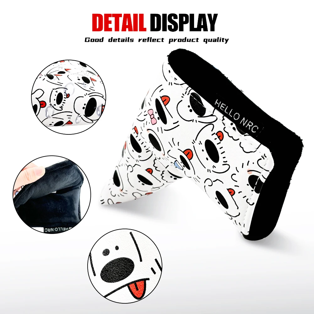 Golf Blade Putter Cover Line Dog Style Magnetic Close Golf HeadCover Golf Club Protective Set Golf Supplies Drop Shipping Golf Blade Putter Cover Line Dog Style Magnetic Close Golf HeadCover Golf Club Protective Set Golf Supplies Drop Shipping