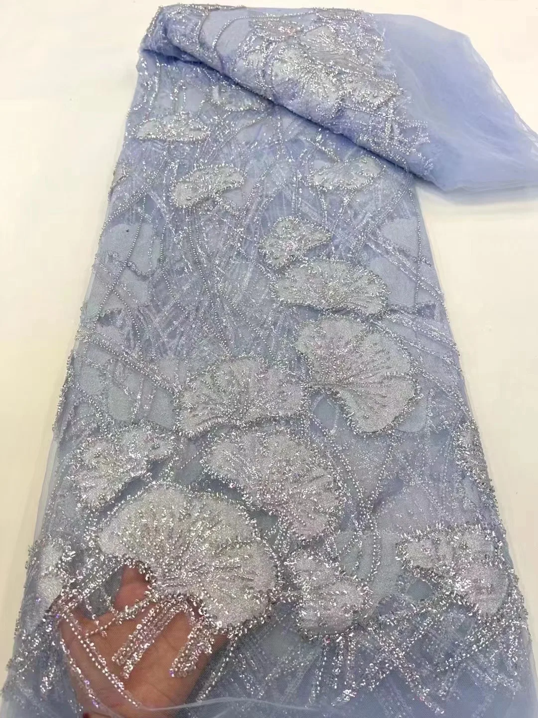 Blue 3D flowers African lace fabric beaded lace fabric dubai appliques tulle lace bridal wedding/party dress lace 5 yards /lot
Blue 3D flowers African lace fabric beaded lace fabric dubai appliques tulle lace bridal wedding/party dress lace 5 yards /lot