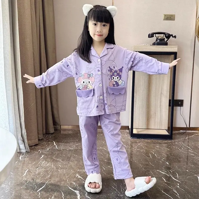 Sanrio Kawaii Kuromi Anime My Melody New Pyjamas Cute Cartoon Cinnamoroll Comfortable Long Sleeve Suit Homewear Kids Gift
Sanrio Kawaii Kuromi Anime My Melody New Pyjamas Cute Cartoon Cinnamoroll Comfortable Long Sleeve Suit Homewear Kids Gift