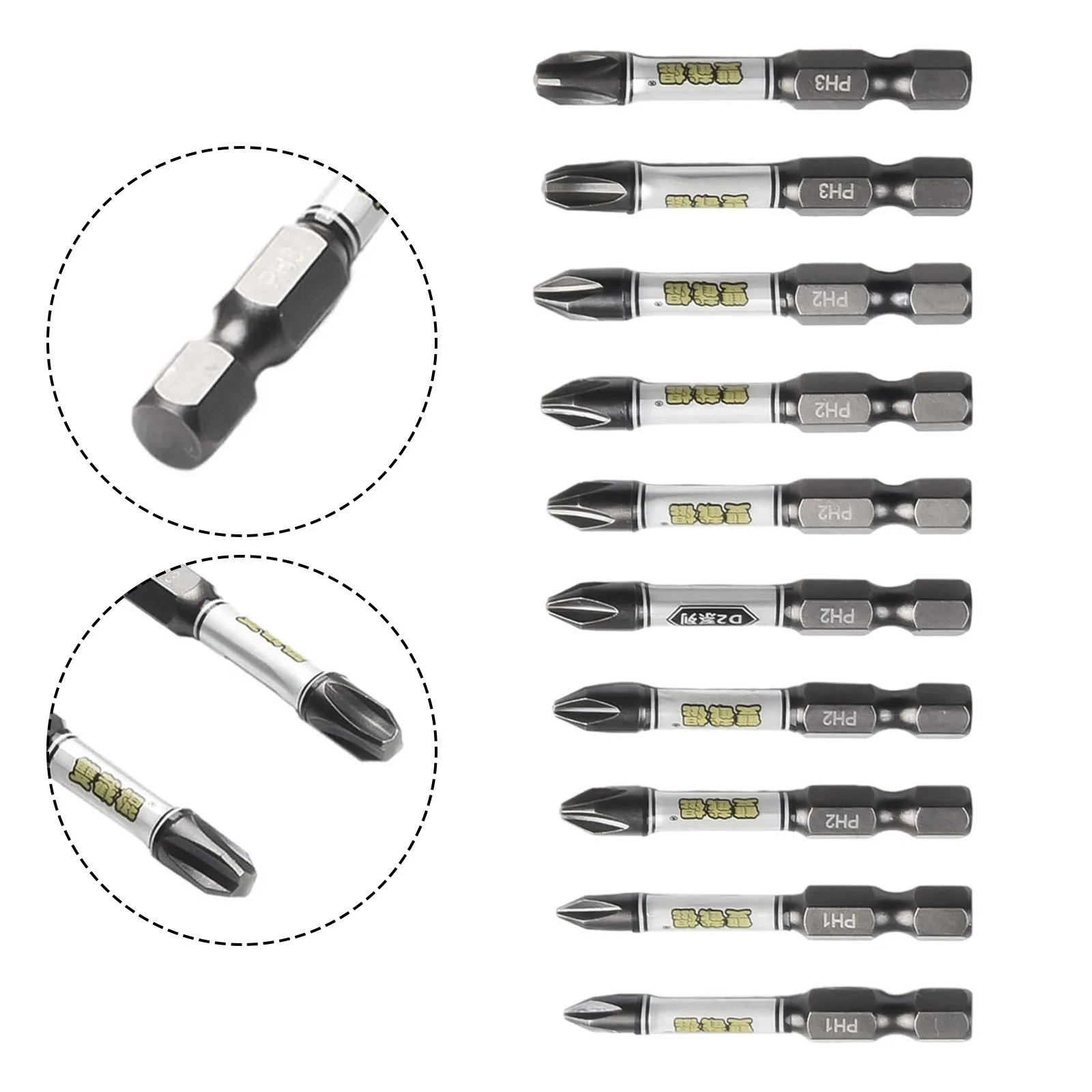 10 PCS Non-shock Magnetic Cross Hex Torx Screwdriver Bits & Storage Case Batch Head Impact Driver Bit Set Power Drilling
10 PCS Non-shock Magnetic Cross Hex Torx Screwdriver Bits & Storage Case Batch Head Impact Driver Bit Set Power Drilling
