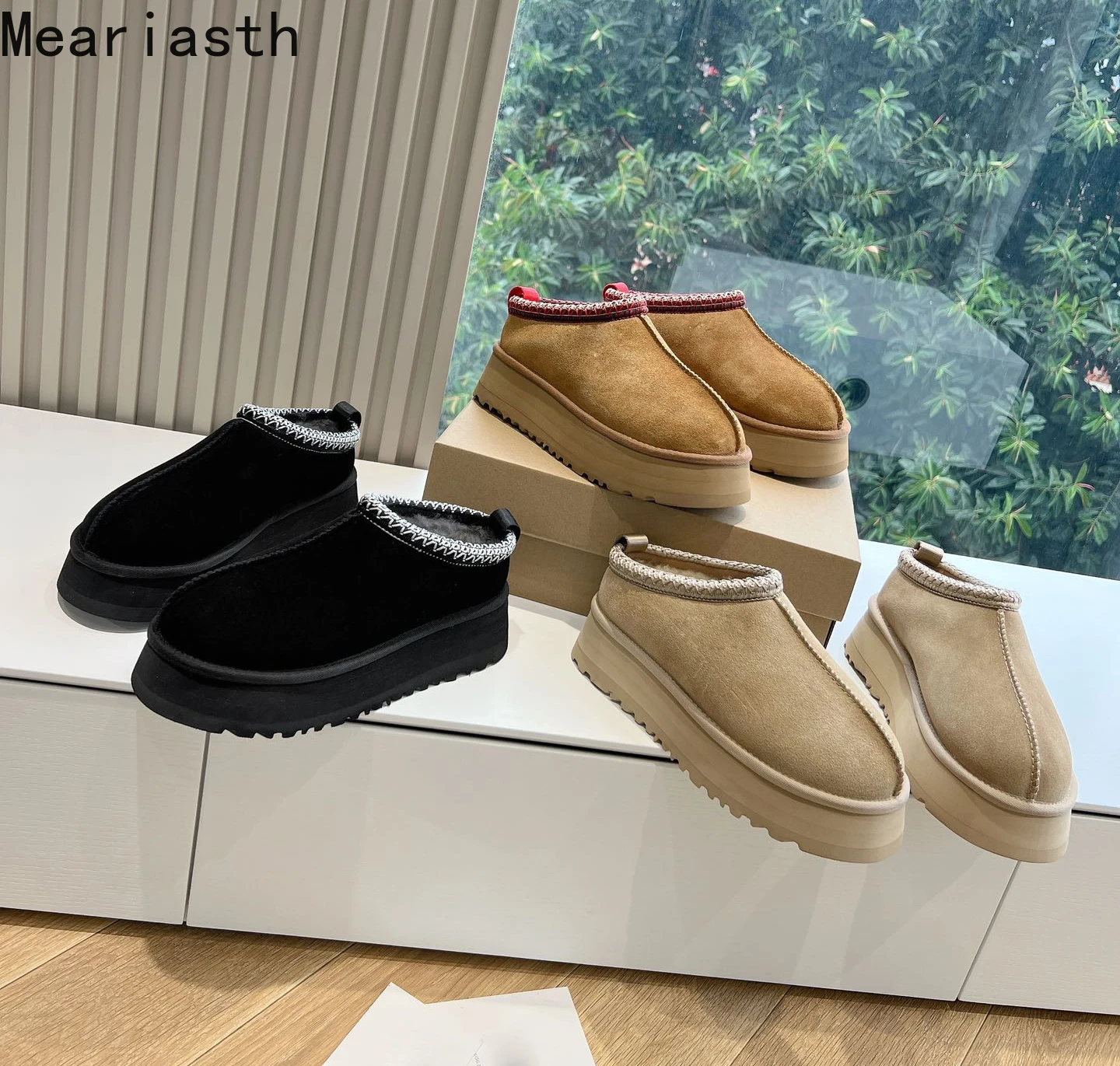 

Australia Color Snow boots Sheepskin Shearling Tazz Mules Women Men Ultra Mini Boot Slip-on Shoes Suede Upper Fall Winter boots