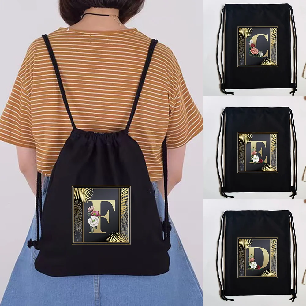 New Minimalist Unisex Canvas Shoulder Drawstring Sports Bag Foldable Storage Backpack Golden Letter Series Printing Pattern
New Minimalist Unisex Canvas Shoulder Drawstring Sports Bag Foldable Storage Backpack Golden Letter Series Printing Pattern