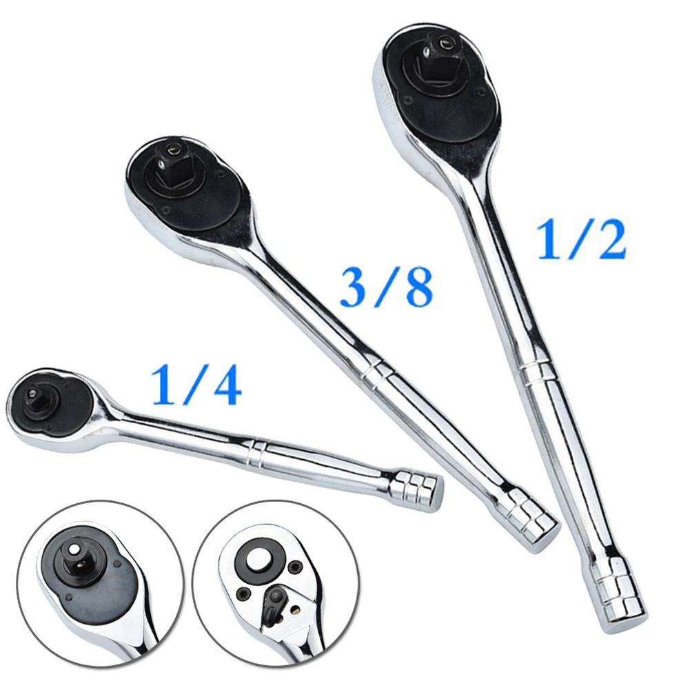 1pcs 1/4 3/8 1/2 High Torque Ratchet Wrench Socket Quick Release Square Head Spanner For Tight Spaces Hand Tool Accessories
1pcs 1/4 3/8 1/2 High Torque Ratchet Wrench Socket Quick Release Square Head Spanner For Tight Spaces Hand Tool Accessories