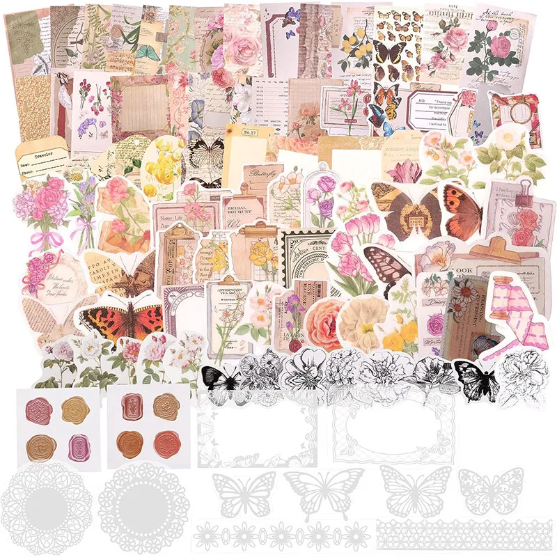 260Pcs Vintage Scrapbooking Supplies Aesthetic Scrapbook Stickers for Journaling, Aesthetic Plant Flower Junk Scrapbook Stickers
260Pcs Vintage Scrapbooking Supplies Aesthetic Scrapbook Stickers for Journaling, Aesthetic Plant Flower Junk Scrapbook Stickers
