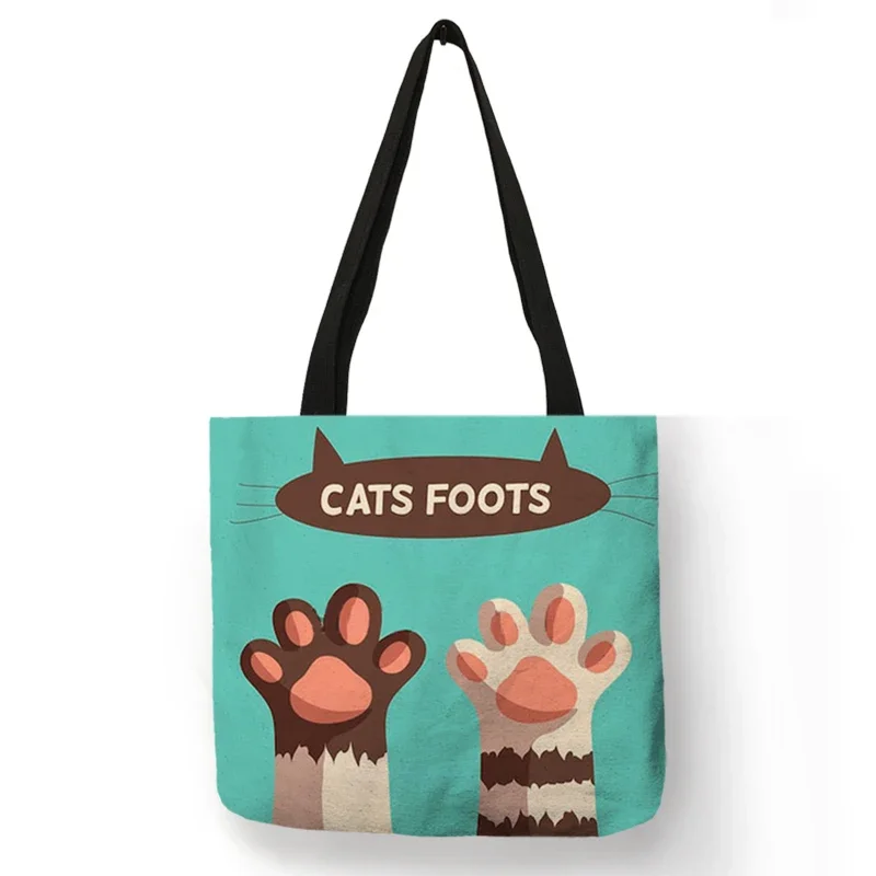 Cute Cat Paw Print Tote Bag 10 S1f0699d17126464692cd3d06bf6737b19