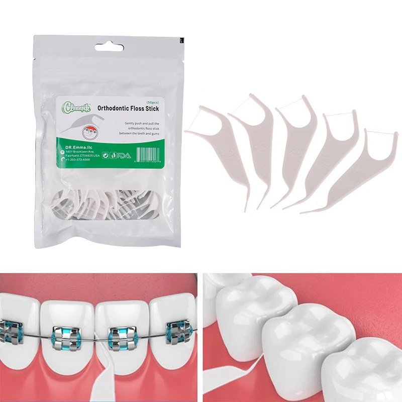 50Pcs/Bag Orthodontics Dental Floss With Thread Disposable Super Flat Cleaning Dental Floss Toothpick Oral Hygiene Tooth Clean
50Pcs/Bag Orthodontics Dental Floss With Thread Disposable Super Flat Cleaning Dental Floss Toothpick Oral Hygiene Tooth Clean