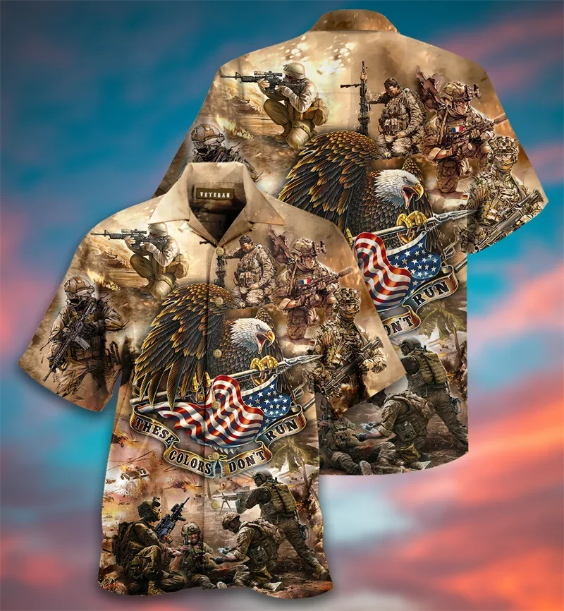 

Гавайские рубашки, мужская летняя Винтажная футболка с орлом, черепом, женская одежда для отпуска, пляжный топ с коротким рукавом, Мужская футболка большого размера