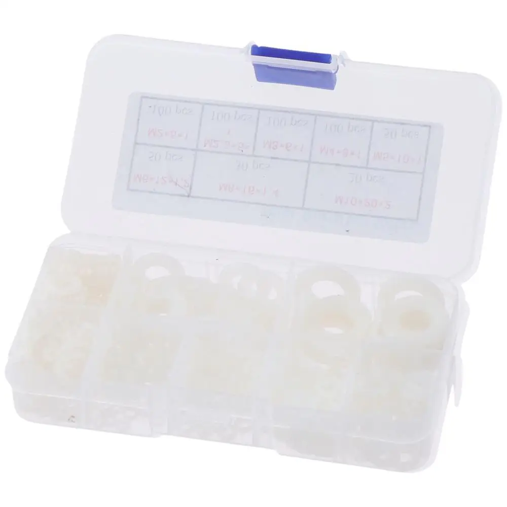 550Pcs White Nylon Washers Round M2 M2.5 M3 M4 M5 M6 M8 M10 Plastic Washers Spacers 8 Sizes Flat Washers Assortment Kit
550Pcs White Nylon Washers Round M2 M2.5 M3 M4 M5 M6 M8 M10 Plastic Washers Spacers 8 Sizes Flat Washers Assortment Kit