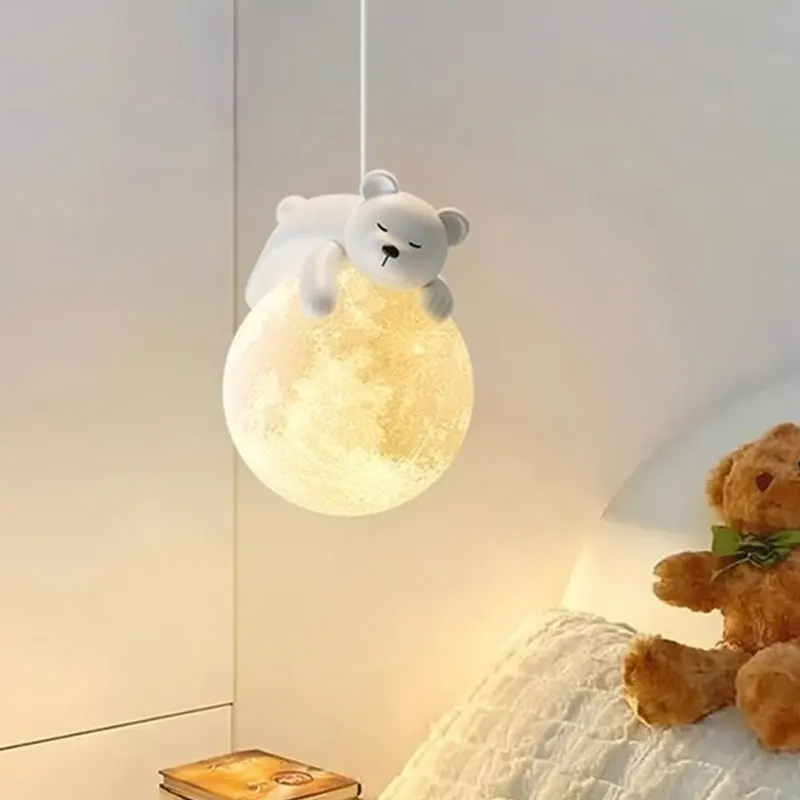 

Подвесной светильник в скандинавском стиле, Современная креативная мультяшная Лунная лампа для спальни, гостиной, ресторана, кабинета, осветительный прибор для детской комнаты