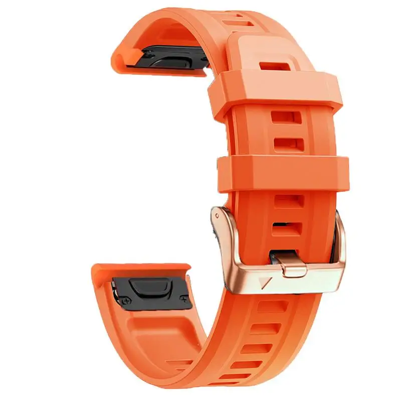 

HAODEE 20mm Silicone Rose Gold Steel Buckle Watchband For Garmin Fenix 7S 6S 6SPro 5S 5SPlus Smart Strap Quick Release Easyfit