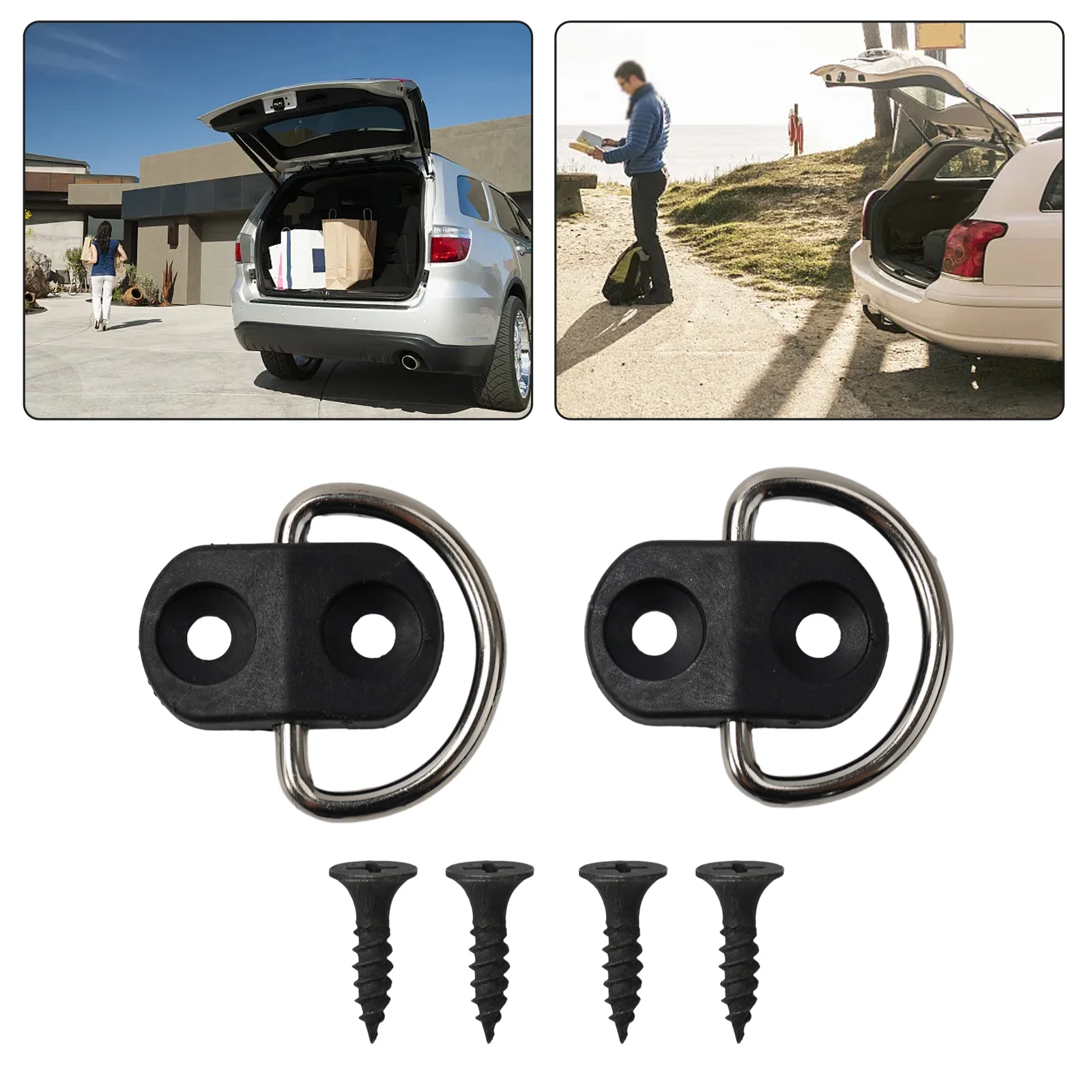 2PCS Rear Trunk Boot Floor Cargo Net Tie Down Hook Ring Loop Hanging Fixings Clips Auto Fastener Clips Car Interior Accessories
2PCS Rear Trunk Boot Floor Cargo Net Tie Down Hook Ring Loop Hanging Fixings Clips Auto Fastener Clips Car Interior Accessories