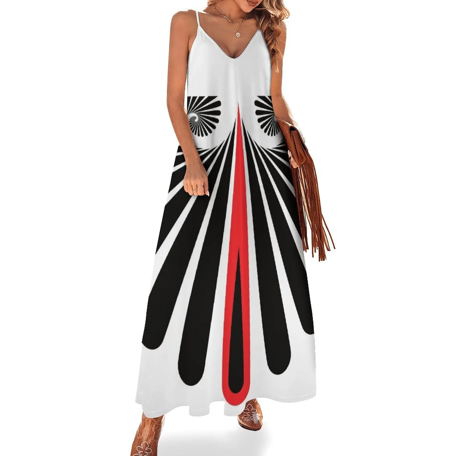 

Женское платье на спирали, черное или красное платье без рукавов с узором, платье для выпускного вечера, женская одежда, женские платья, 2024