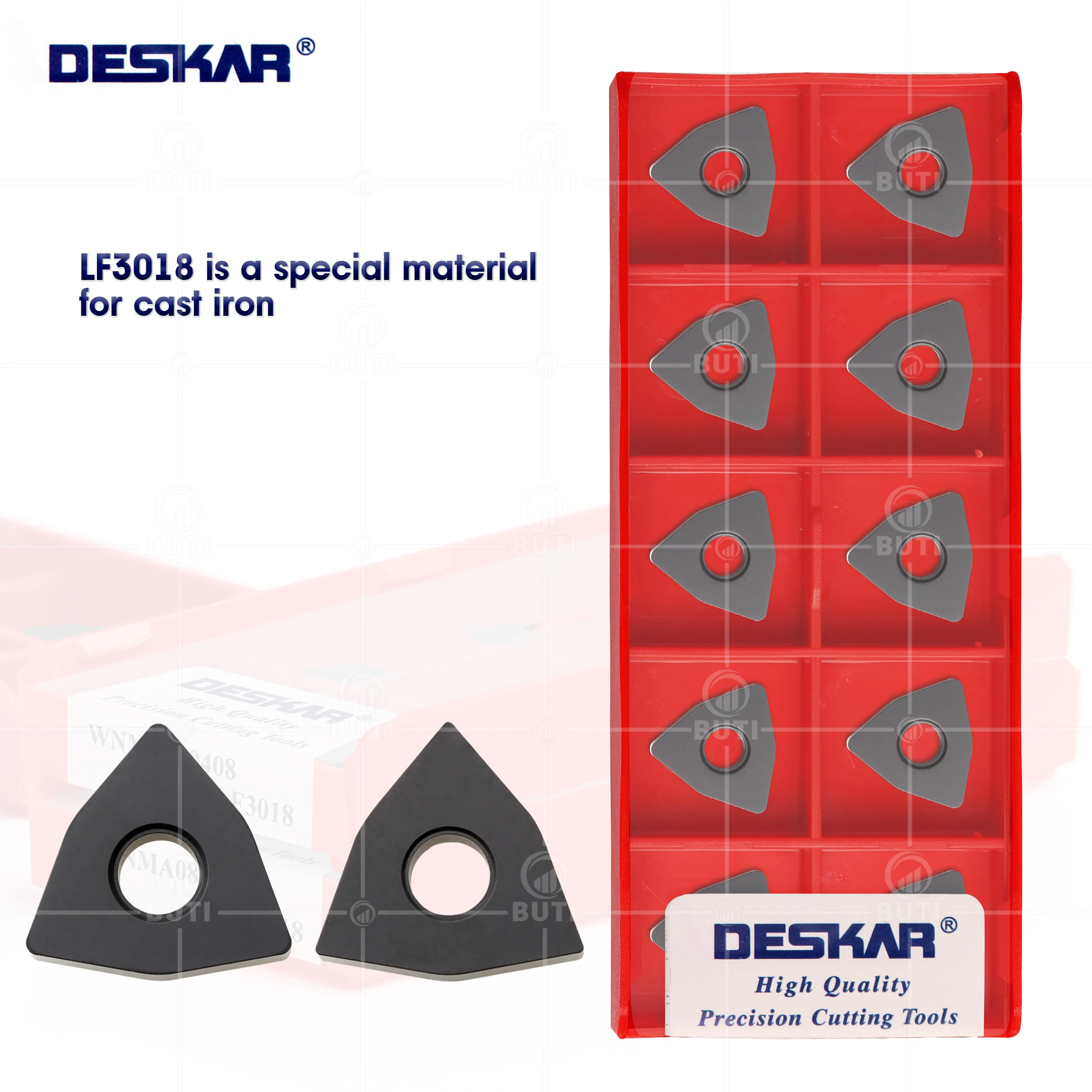 DESKAR 100% Original WNMA080404 WNMA080408 WNMA080412 LF3018 CNC Lathe Cutter Carbide Inserts Cutting Turning Tool For Cast Iron
DESKAR 100% Original WNMA080404 WNMA080408 WNMA080412 LF3018 CNC Lathe Cutter Carbide Inserts Cutting Turning Tool For Cast Iron