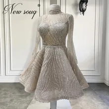 Newsouq Handmade Beaded Long Sleeves Evening Dress Prom Sheer Mesh African Prom Gowns Party Short Cocktail Dresses For Wedding 
Newsouq Handmade Beaded Long Sleeves Evening Dress Prom Sheer Mesh African Prom Gowns Party Short Cocktail Dresses For Wedding