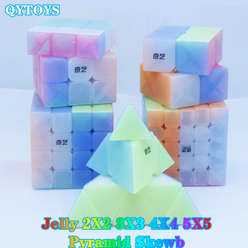 

QYTOYS Jelly Magic Cube 3x3x3 Qidi S 2x2 Speed Cubo QiYuan S Qiyi 4x4x4 Toys 5x5x5 Pyramid Skewb 3x3 4X4 cube Magico Warrior W