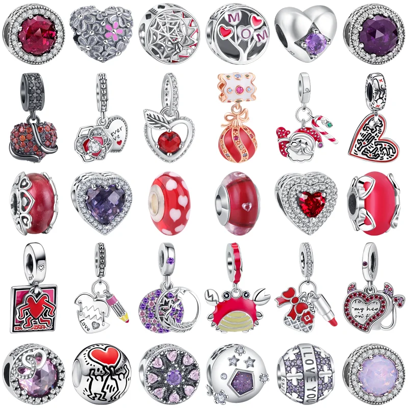 High Quality S925 Sterling Silver Flower Lipstick Crab Spider Heart Bead Fit Original Pandora Charm Bracelets Jewelry Women Gift
High Quality S925 Sterling Silver Flower Lipstick Crab Spider Heart Bead Fit Original Pandora Charm Bracelets Jewelry Women Gift