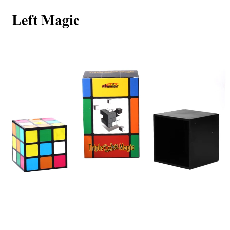 

Triple Diko Cube Magic Tricks Gimmick Irelia Magia Set Illusion Cube Magie Disappear Close Up Stage Street Magic Props