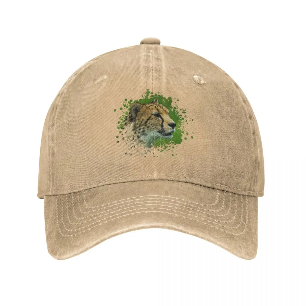 

Cheetah On A Lookout Paint Splatter Cowboy Hat cap Golf hat man Hiking hat hats for women Men's