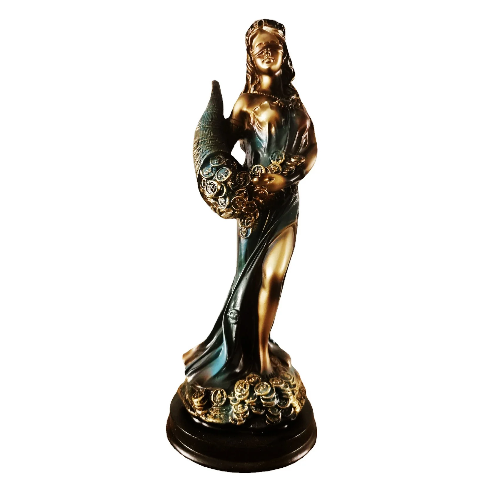 Blindfolded Fortuna Statue Ancient Greek Roman Goddess of Fortune Vintage Blue Luck Sculpture Luck Decorations for Home
Blindfolded Fortuna Statue Ancient Greek Roman Goddess of Fortune Vintage Blue Luck Sculpture Luck Decorations for Home