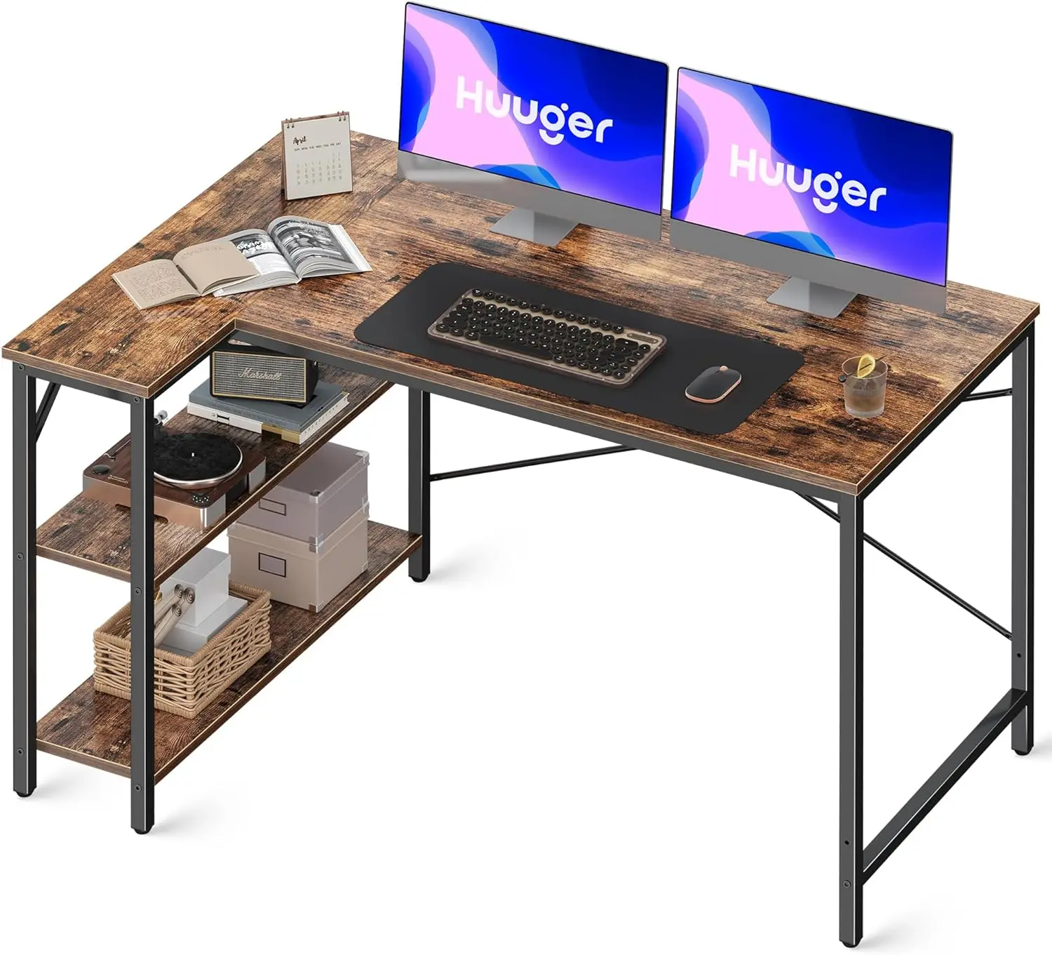 L Shaped Computer Desk with Reversible Storage Shelves, Gaming Corner Desk for Home Office, Writing Study Desk
L Shaped Computer Desk with Reversible Storage Shelves, Gaming Corner Desk for Home Office, Writing Study Desk