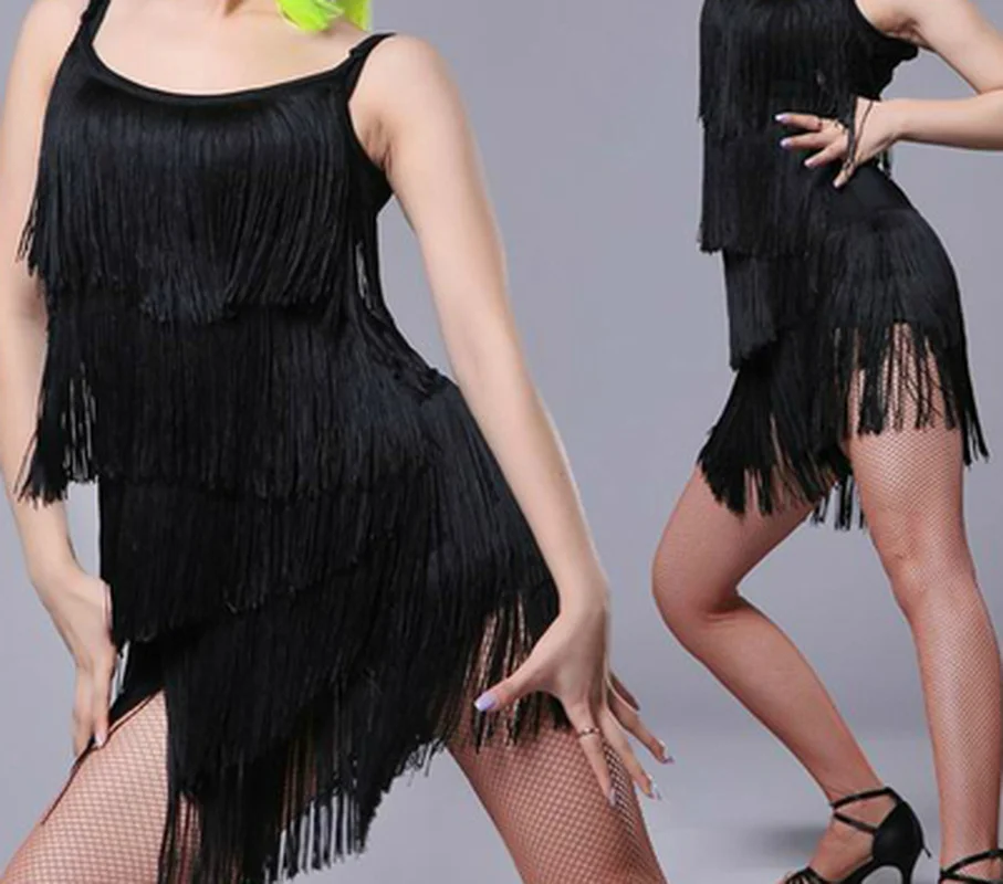 JUSTSAIYAN Women Modern Ballroom Latin Dance Dress Tassel Fringe Salsa Tango Dance Costume Red Black Performance Stage Wear
JUSTSAIYAN Women Modern Ballroom Latin Dance Dress Tassel Fringe Salsa Tango Dance Costume Red Black Performance Stage Wear