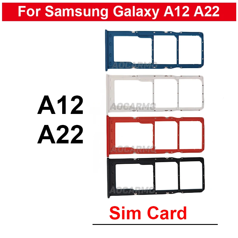 

For Samsung Galaxy A22 5G A12 A125 Sim Card Sim Tray MicroSD Holder Socket Slot Repair Replacement Parts