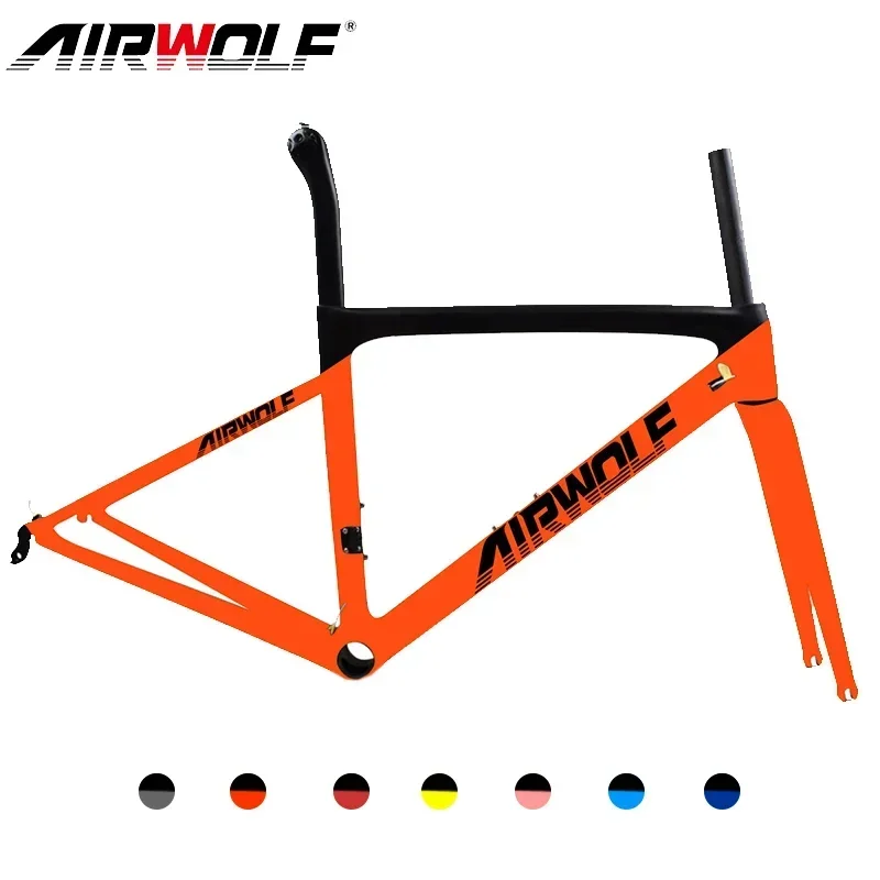 Airwolf T1000 Carbon Road Frame 700C*25c Carbon Bike Frame Road Carbon Bike Frame 130x9mm Carbon Disc Brake Bike Frameset
Airwolf T1000 Carbon Road Frame 700C*25c Carbon Bike Frame Road Carbon Bike Frame 130x9mm Carbon Disc Brake Bike Frameset